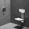 Wall Fixed Shower Seat With Backrest Adjustable