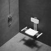 Height Adjustable Shower Seat With Grips And Backrest