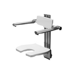 Bathroom Wall Hung U-Shaped Shower Seat With Arms And Backrest