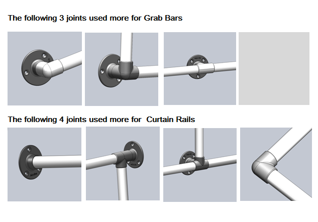 Handrails and Shower Curtain Rails: Two-in-One Safety Solution for Bathrooms