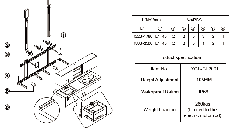 CF-CK Height Ajustable Kitchen