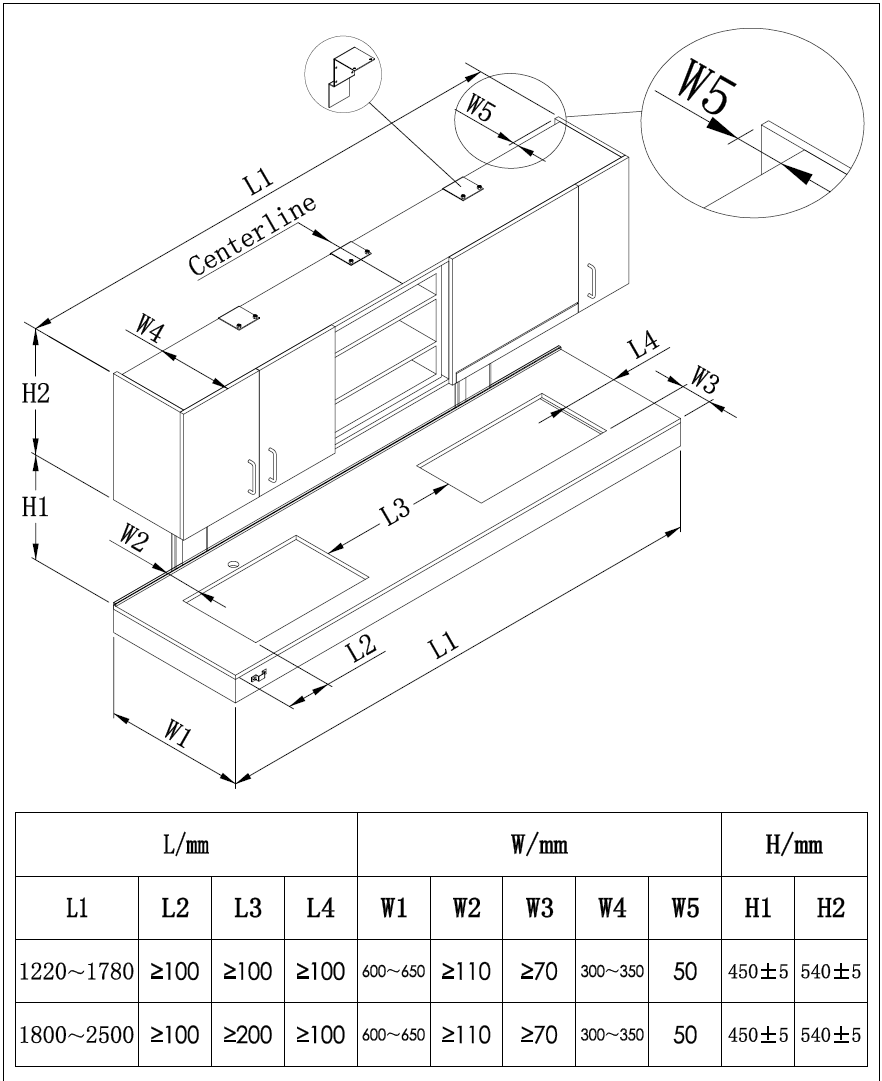 CF-CK Height Ajustable Kitchen