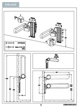 support arm model HB-U658 installation manual
