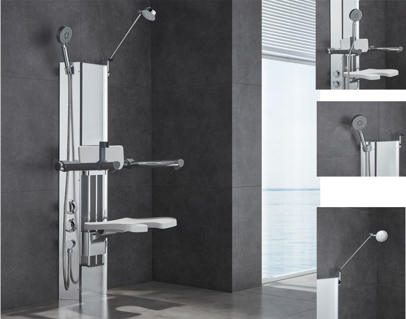 SH-420 Multi-Functional Adjustable Seating Shower Facility for Elderly