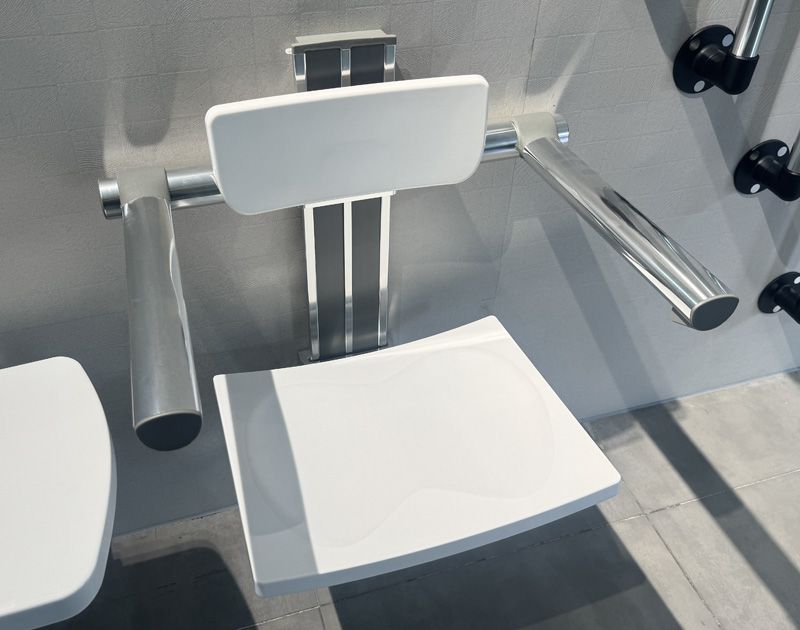 SA-B425+B-BF340 Height Adjustable Shower Chair with Backrest and Armrest
