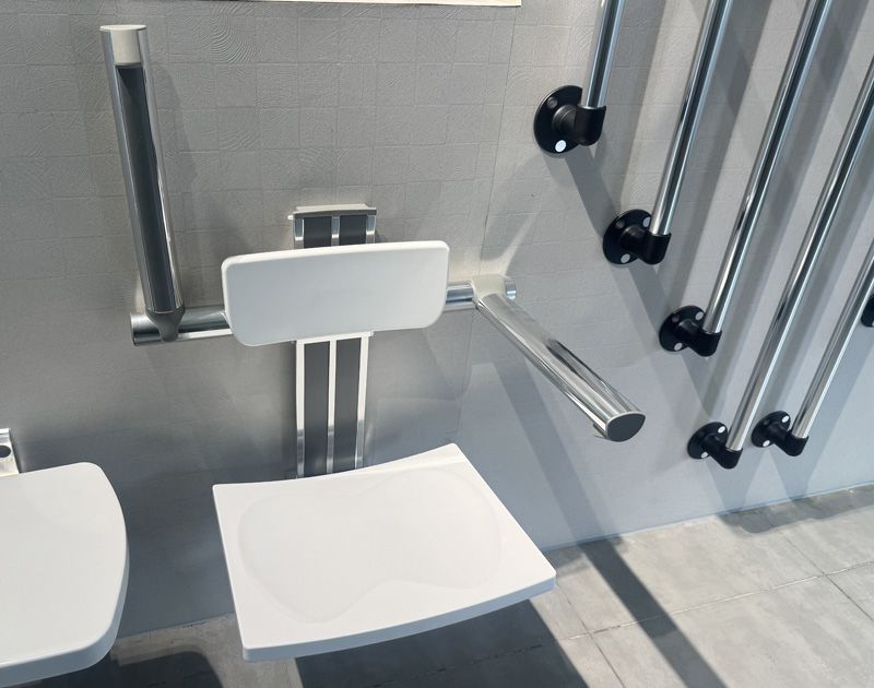 SA-B425+B-BF340 Height Adjustable Shower Chair with Backrest and Armrest