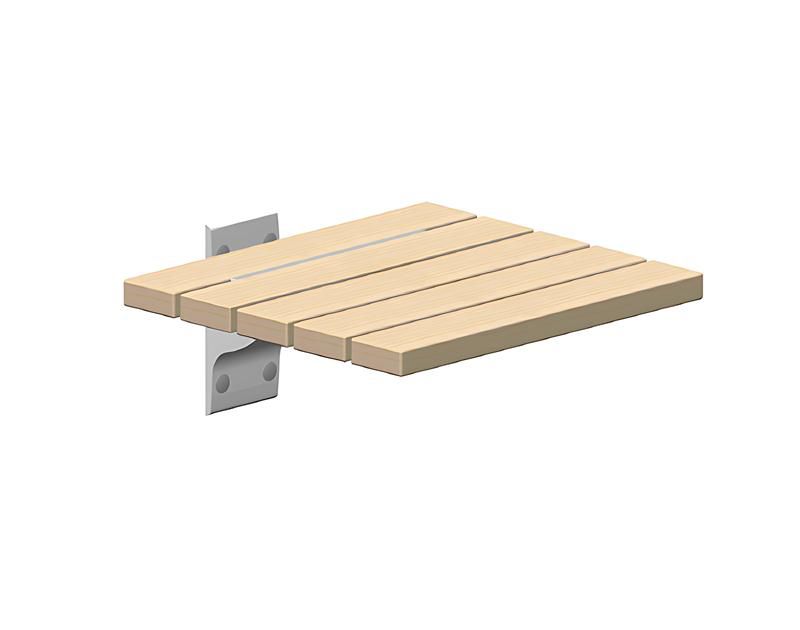 SA-A450 Foldable Wall-Mounted Pine Wood Shower Seat