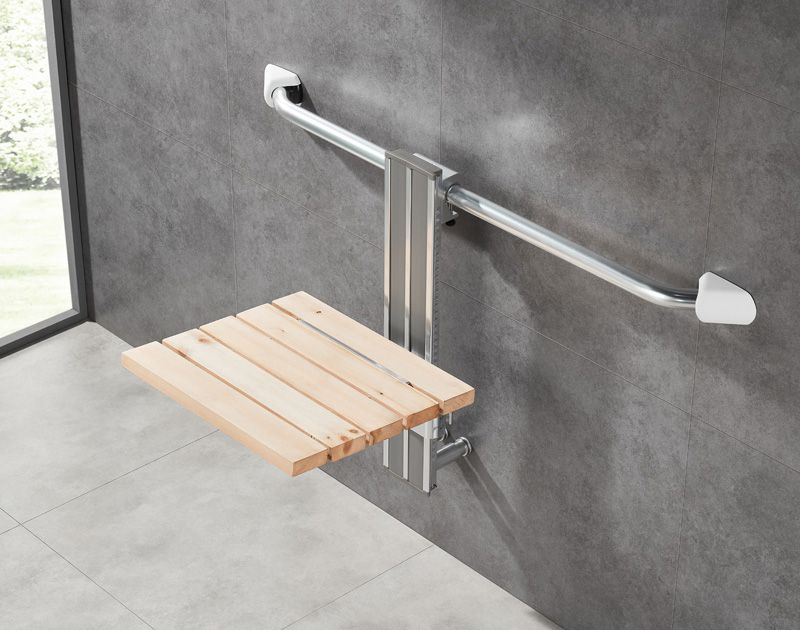SA-C450+ Height Adjustable Hanging Wood Bath Seat