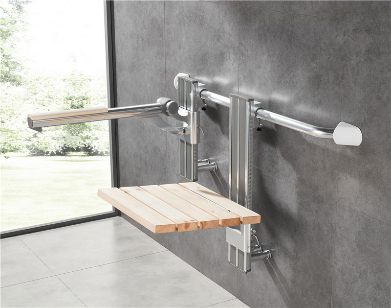 SA-C450+ Height Adjustable Hanging Wood Bath Seat