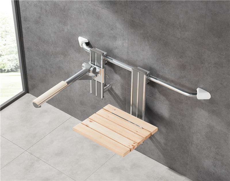 SA-C450+ Height Adjustable Hanging Wood Bath Seat