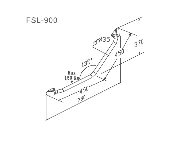 FSL-900 Angled Shower Grab Bar for Bath – Professional Overview