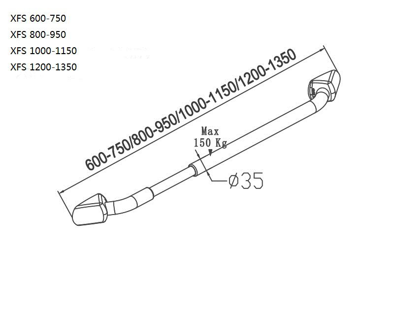 XFS Telescopic Grab Bar for Elderly Care in Bathrooms