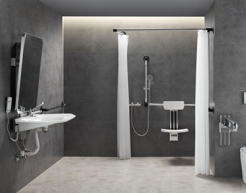 Handrails and Shower Curtain Rails: Two-in-One Safety Solution for Bathrooms