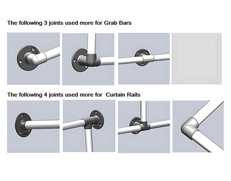 Handrails and Shower Curtain Rails: Two-in-One Safety Solution for Bathrooms