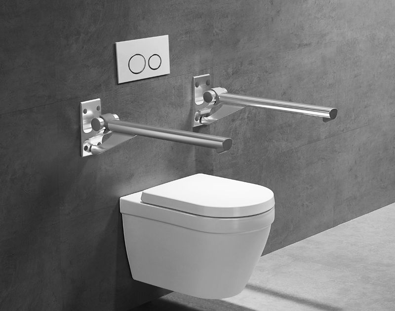 HA-L650 Hinged Foldable Toilet Grab Rails for Elderly and Handicap Care