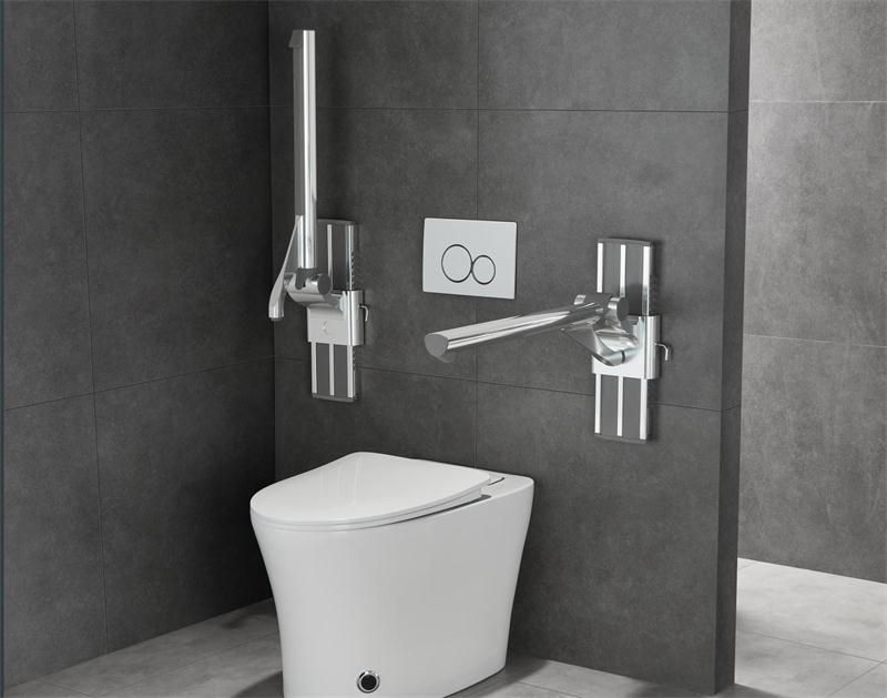 HB-L680 Chrome ADA Adjustable Shower Grab Rails for Bathroom