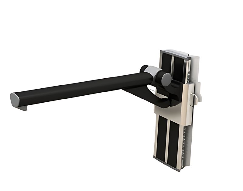 HB-L680 Black Height Adjustable Shower Grab Rails with Black Oxidized Finish