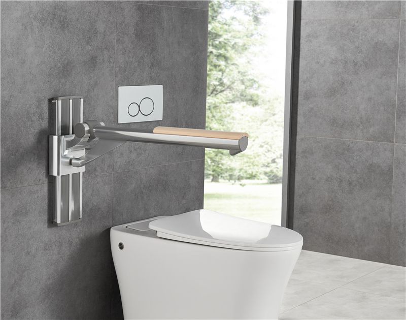 HB-L680M Adjustable Wood Toilet Grab Rails for Elderly and Handicap Care