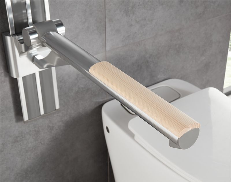HB-L680M Adjustable Wood Toilet Grab Rails for Elderly and Handicap Care
