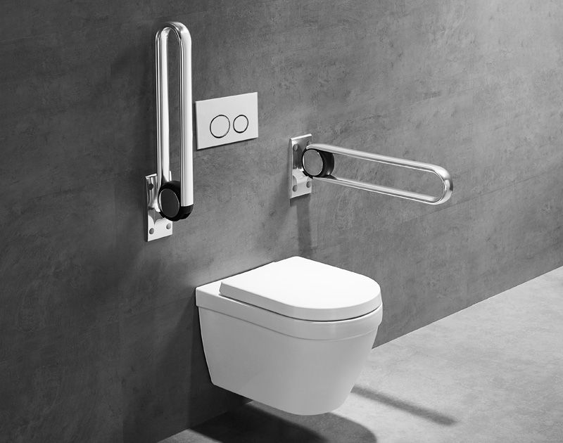 XHA-U622 Chrome U Shaped Hinged Foldable Toilet Grab Rails: Reliable Safety and Ergonomic Support