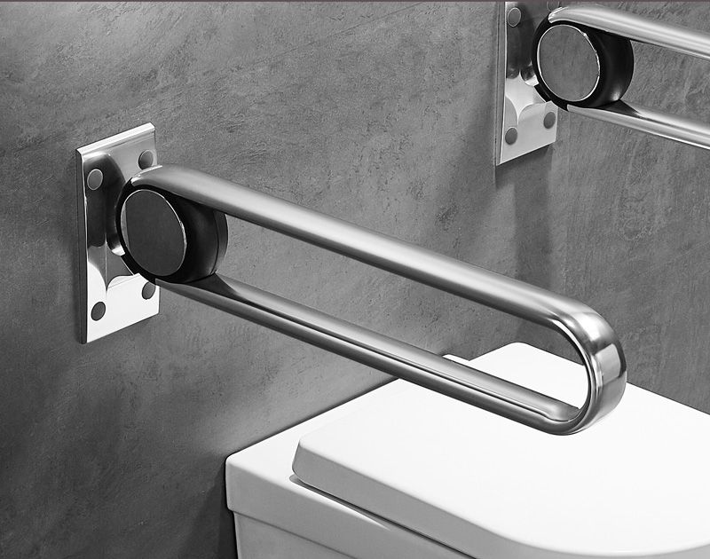 XHA-U622 Chrome U Shaped Hinged Foldable Toilet Grab Rails: Reliable Safety and Ergonomic Support