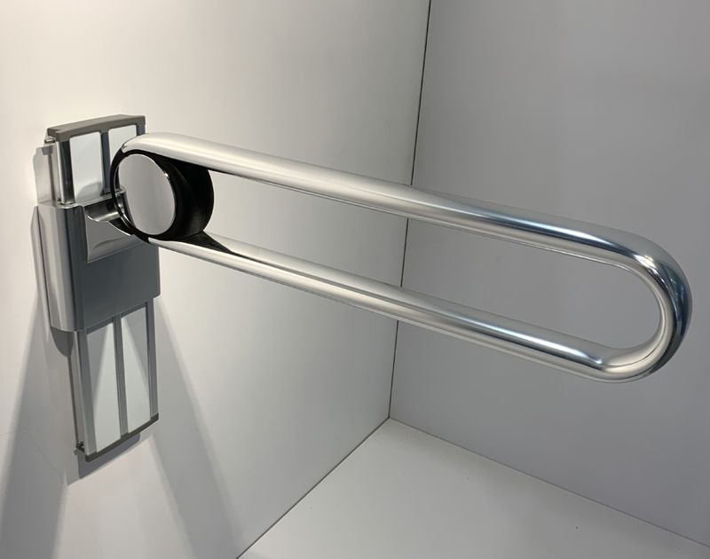XHB-U658 Chrome U Shaped Height Adjustable Shower Grab Rails for Bathroom