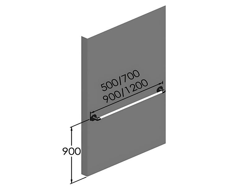 LWG-500  LWG-700  LWG-900 LWG-1200 Stainless Steel Flange Grab Bar