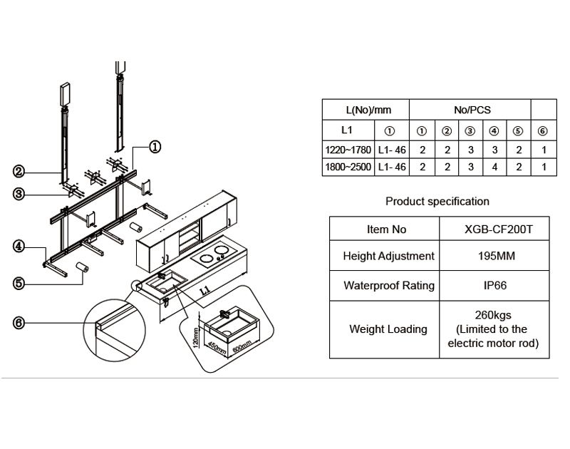 CF-CK Height Adjustable Kitchen