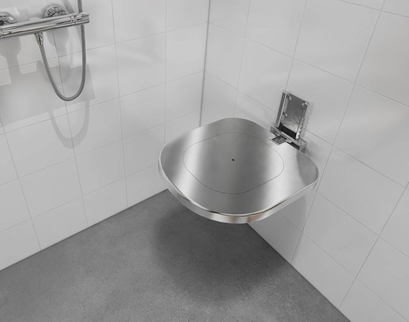 SSS-380 Height Adjustable Folding Stainless Steel Shower Seat