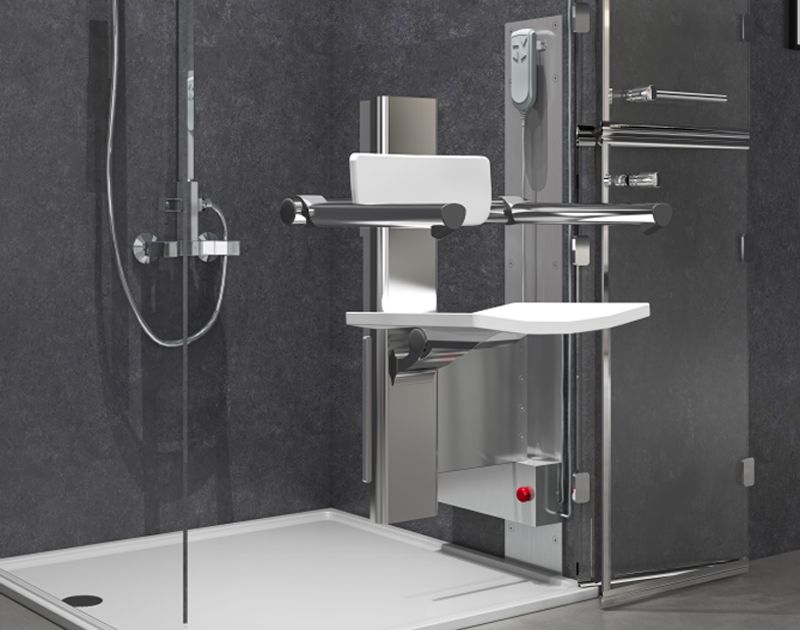 XJ-425 Electric Lift and Rotate Shower Chair For Elderly