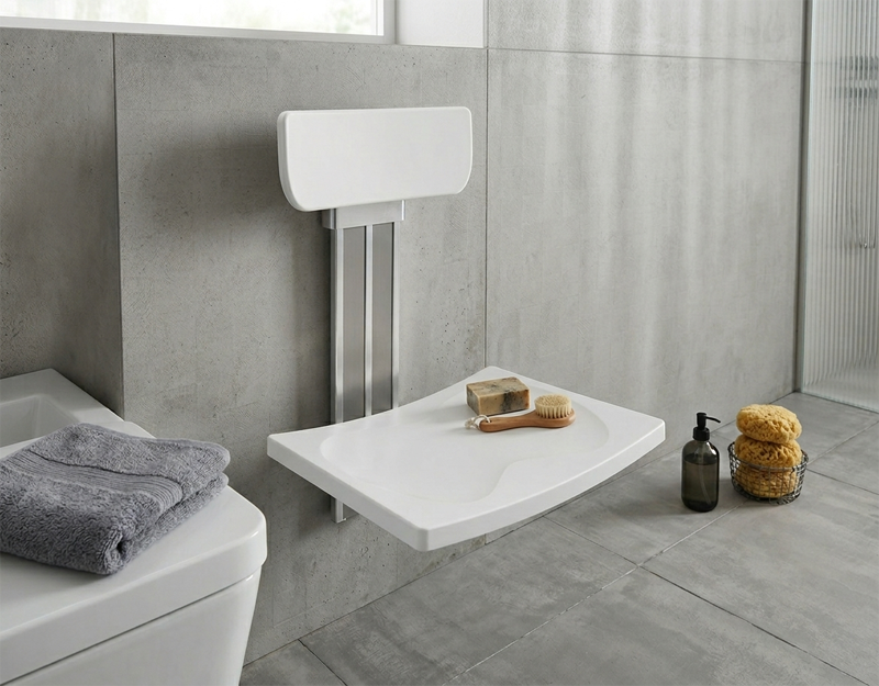 adjustable bath seat with backrest