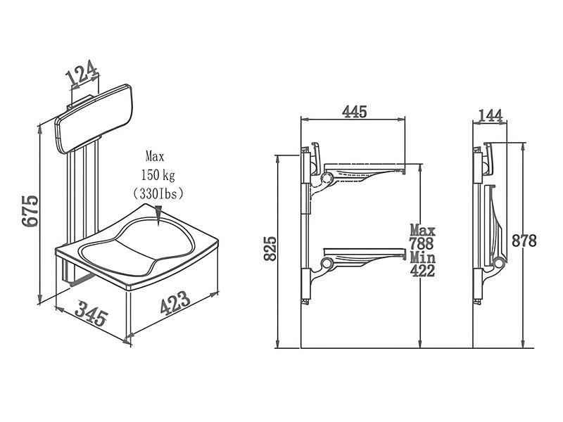 how to fit a shower stool