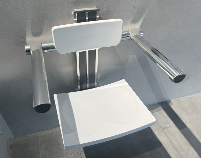 SA-B425+B-BF340 Height Adjustable Shower Chair with Backrest and Armrest