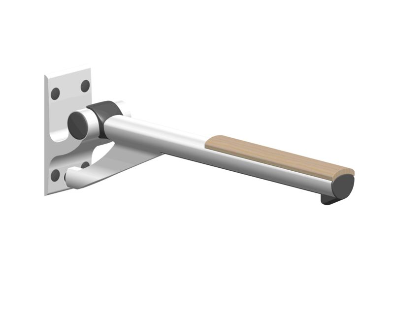 Ergonomic flip-up handicap support arm for modern home care