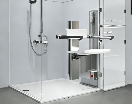 Electric rotating shower chair for elderly
