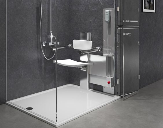 Smart lift and swivel shower seat