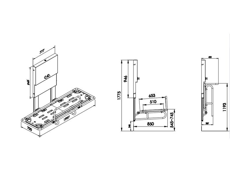 Changing and Showering Table