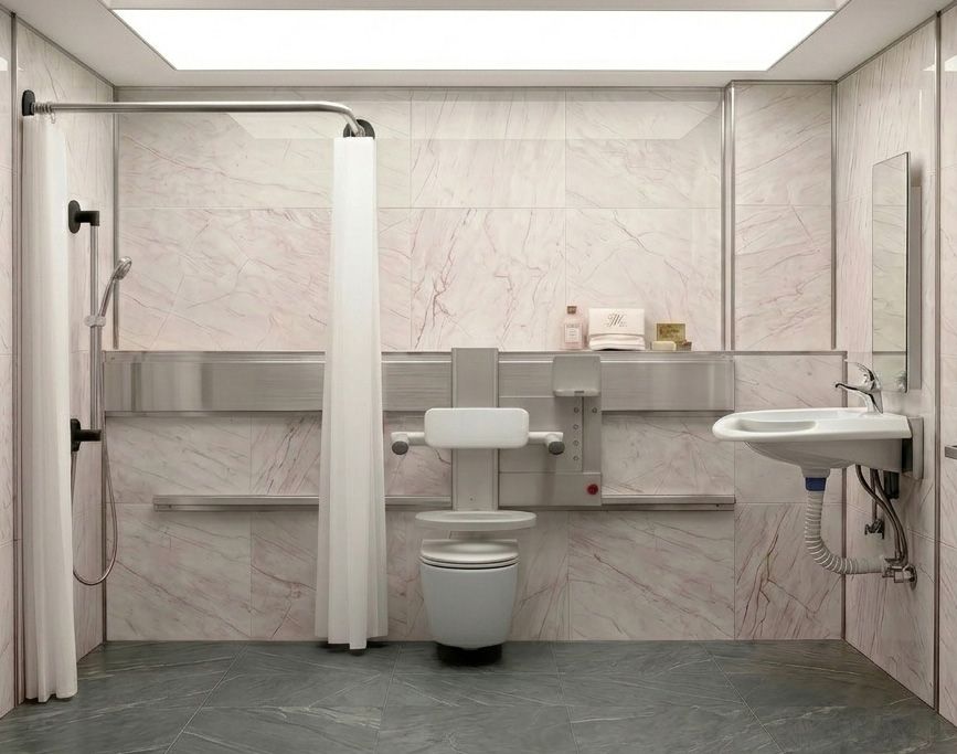Aicube OmniTrack™ Accessible Care Modular  Bathroom System