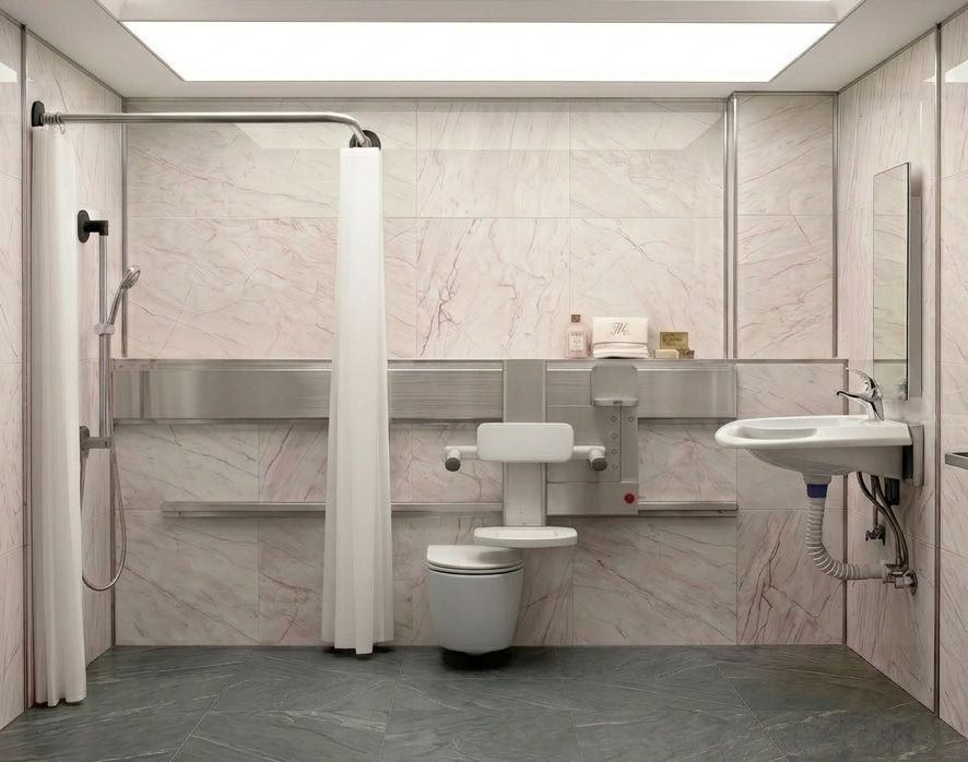 Aicube OmniTrack™ Accessible Care Modular  Bathroom System